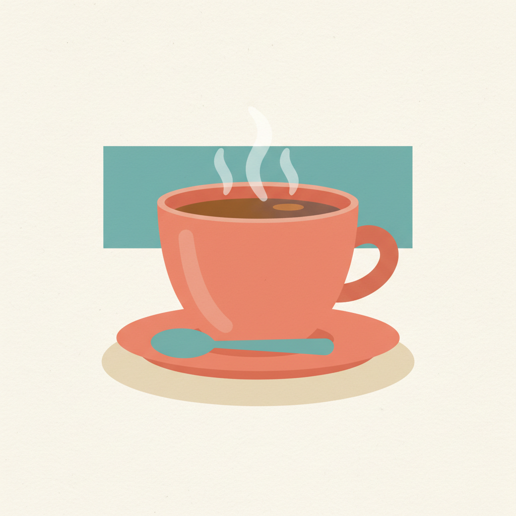 Illustrated vocabulary card for the Italian phrase un caffè